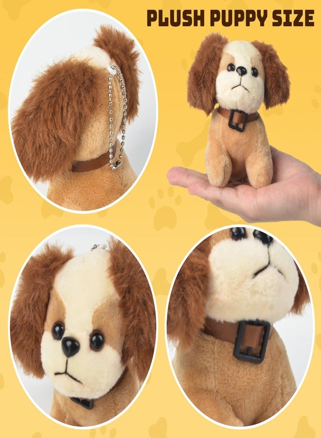 letesult 36Pcs Adopt A Puppy Party Favors, Mini Stuffed Animals Adopt A Dog Set Includes 12 Stuffed Dogs 12 Kraft Paper Bags 10 White Plastic Fence Mini Chalkboard & Chalk Marker for Adopt A Pet Party - Image 3